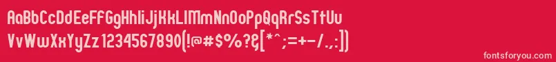 Zillm Font – Pink Fonts on Red Background