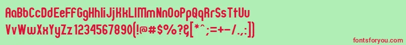 Zillm Font – Red Fonts on Green Background