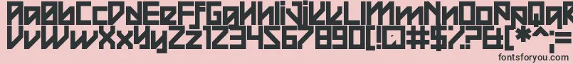 SquareRaising Font – Black Fonts on Pink Background