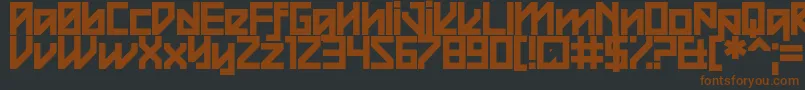 SquareRaising-fontti – ruskeat fontit mustalla taustalla