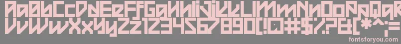 フォントSquareRaising – 灰色の背景にピンクのフォント
