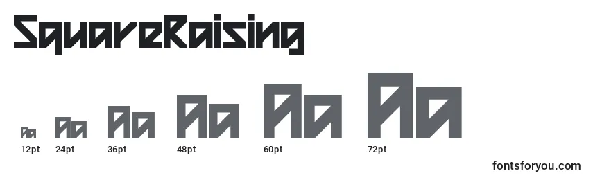 SquareRaising Font Sizes