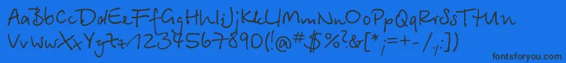 Bts35C Font – Black Fonts on Blue Background