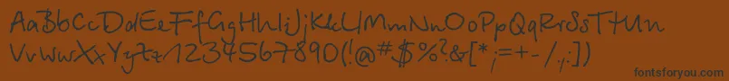 Bts35C Font – Black Fonts on Brown Background