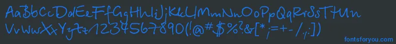 Bts35C Font – Blue Fonts on Black Background