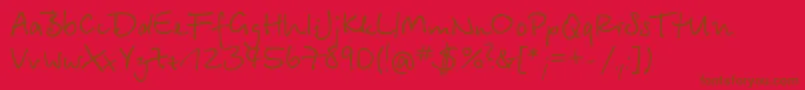 Bts35C Font – Brown Fonts on Red Background
