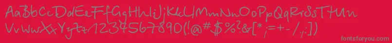 Bts35C Font – Gray Fonts on Red Background