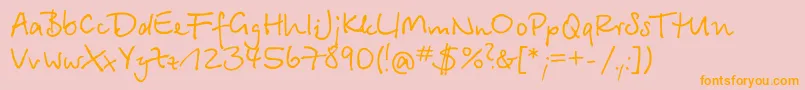 Bts35C Font – Orange Fonts on Pink Background