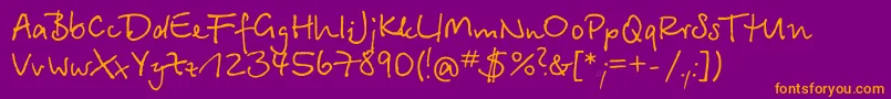 Bts35C Font – Orange Fonts on Purple Background