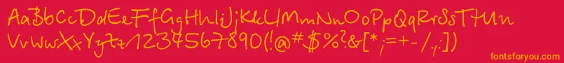 Bts35C Font – Orange Fonts on Red Background