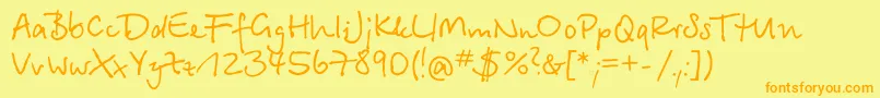 Bts35C Font – Orange Fonts on Yellow Background
