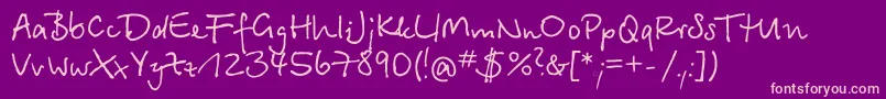 Bts35C Font – Pink Fonts on Purple Background