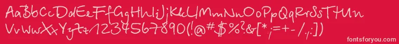 Bts35C Font – Pink Fonts on Red Background