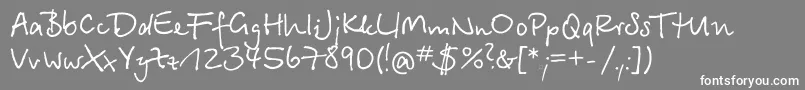 Bts35C Font – White Fonts on Gray Background