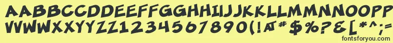 SfMincedMeatBold Font – Black Fonts on Yellow Background