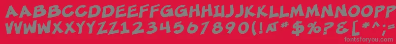 SfMincedMeatBold Font – Gray Fonts on Red Background
