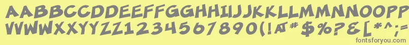 SfMincedMeatBold Font – Gray Fonts on Yellow Background