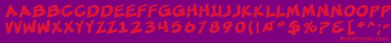 SfMincedMeatBold Font – Red Fonts on Purple Background