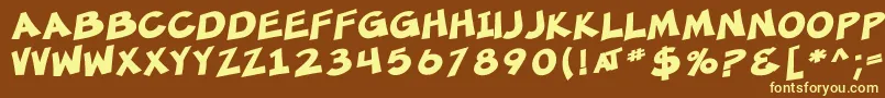 SfMincedMeatBold Font – Yellow Fonts on Brown Background