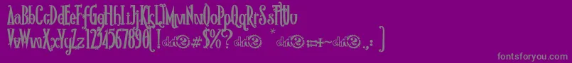 RioFrescataDemo-fontti – harmaat kirjasimet violetilla taustalla
