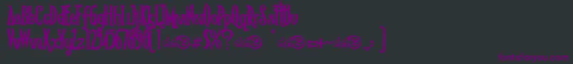 Шрифт RioFrescataDemo – фиолетовые шрифты на чёрном фоне
