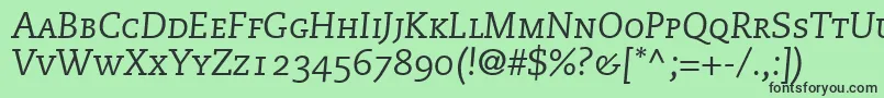 フォントMonologueCapsSsiItalicSmallCaps – 緑の背景に黒い文字