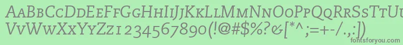 フォントMonologueCapsSsiItalicSmallCaps – 緑の背景に灰色の文字