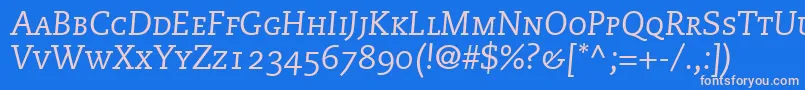 fuente MonologueCapsSsiItalicSmallCaps – Fuentes Rosadas Sobre Fondo Azul