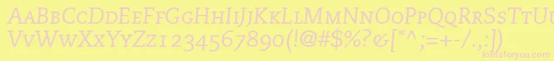 fuente MonologueCapsSsiItalicSmallCaps – Fuentes Rosadas Sobre Fondo Amarillo
