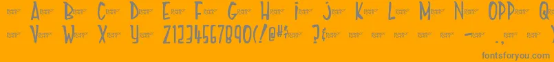 MightyTomato Font – Gray Fonts on Orange Background