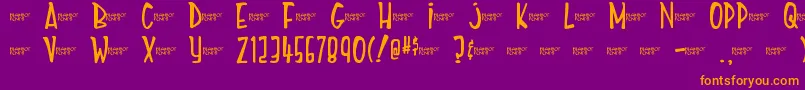 MightyTomato Font – Orange Fonts on Purple Background