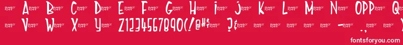 MightyTomato Font – White Fonts on Red Background