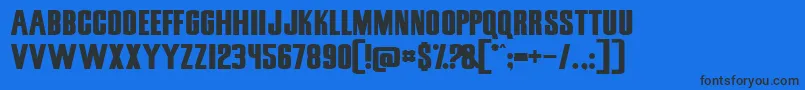 SnickersStraightNormal Font – Black Fonts on Blue Background