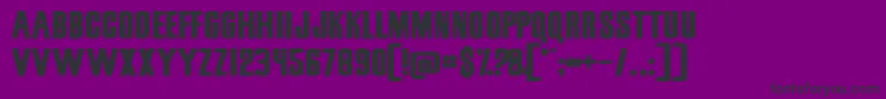 Шрифт SnickersStraightNormal – чёрные шрифты на фиолетовом фоне
