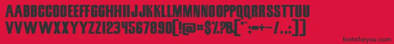 SnickersStraightNormal Font – Black Fonts on Red Background