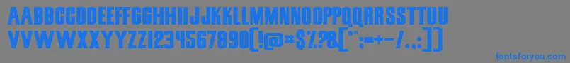 SnickersStraightNormal-Schriftart – Blaue Schriften auf grauem Hintergrund
