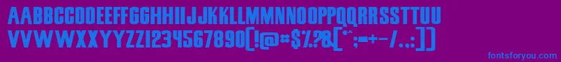 SnickersStraightNormal Font – Blue Fonts on Purple Background