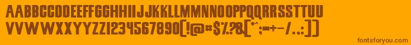 SnickersStraightNormal Font – Brown Fonts on Orange Background