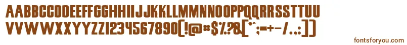 SnickersStraightNormal Font – Brown Fonts on White Background