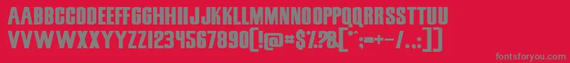 Police SnickersStraightNormal – polices grises sur fond rouge