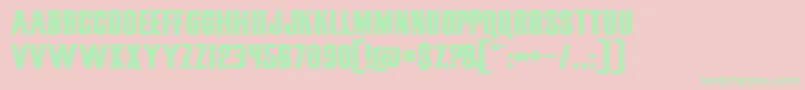 SnickersStraightNormal Font – Green Fonts on Pink Background