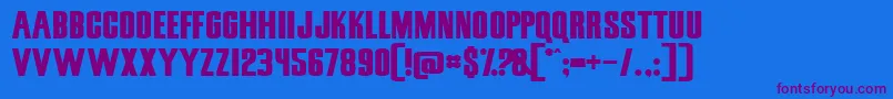 SnickersStraightNormal Font – Purple Fonts on Blue Background