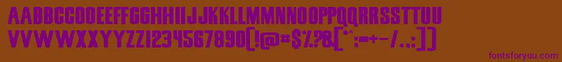 SnickersStraightNormal Font – Purple Fonts on Brown Background