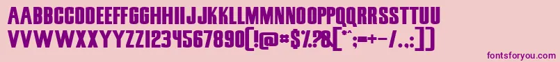 SnickersStraightNormal-Schriftart – Violette Schriften auf rosa Hintergrund