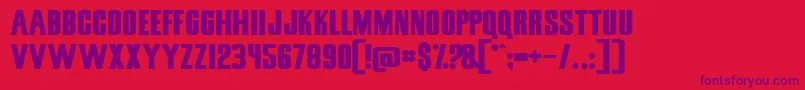 SnickersStraightNormal Font – Purple Fonts on Red Background