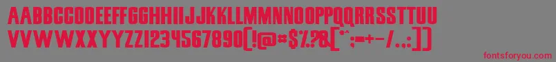 SnickersStraightNormal Font – Red Fonts on Gray Background