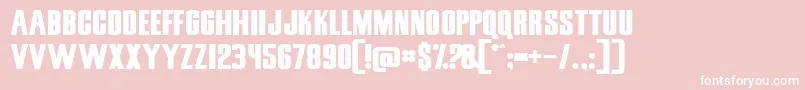 SnickersStraightNormal Font – White Fonts on Pink Background