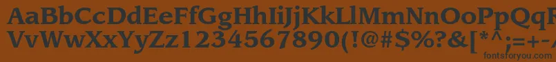 フォントLeawoodstdBold – 黒い文字が茶色の背景にあります