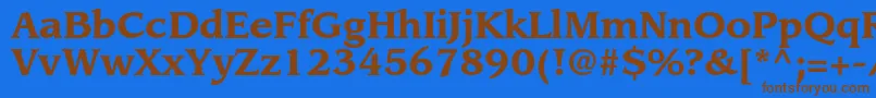 Saiba mais sobre a fonte LeawoodstdBold Fonte LeawoodstdBold – fontes marrons em um fundo azul