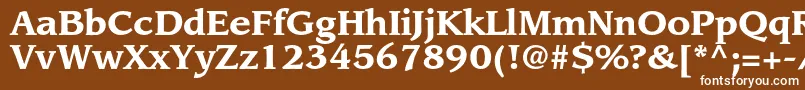 フォントLeawoodstdBold – 茶色の背景に白い文字